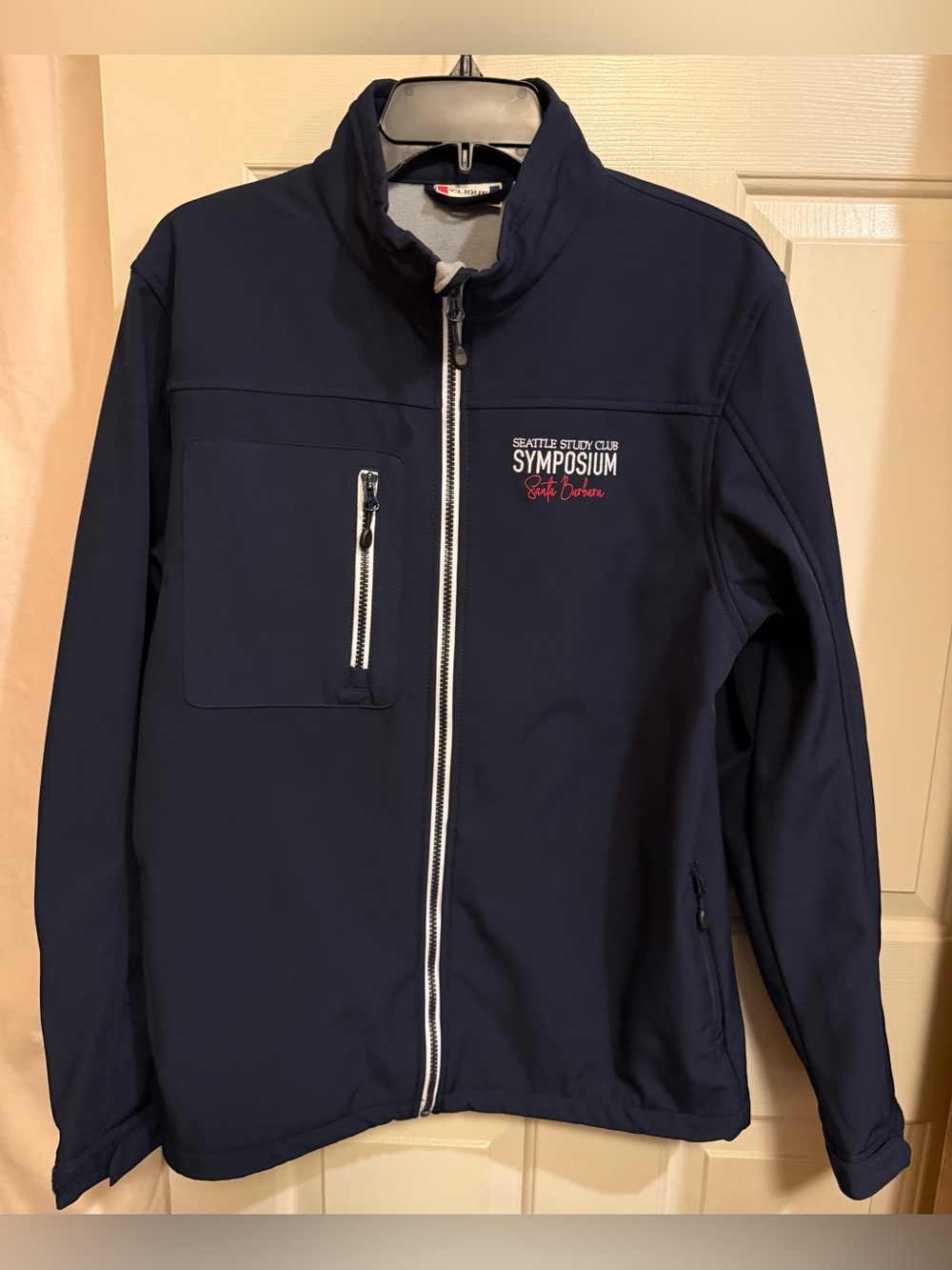 Seattle study club Symposium by Clique Men's Navy Softshell Jacket